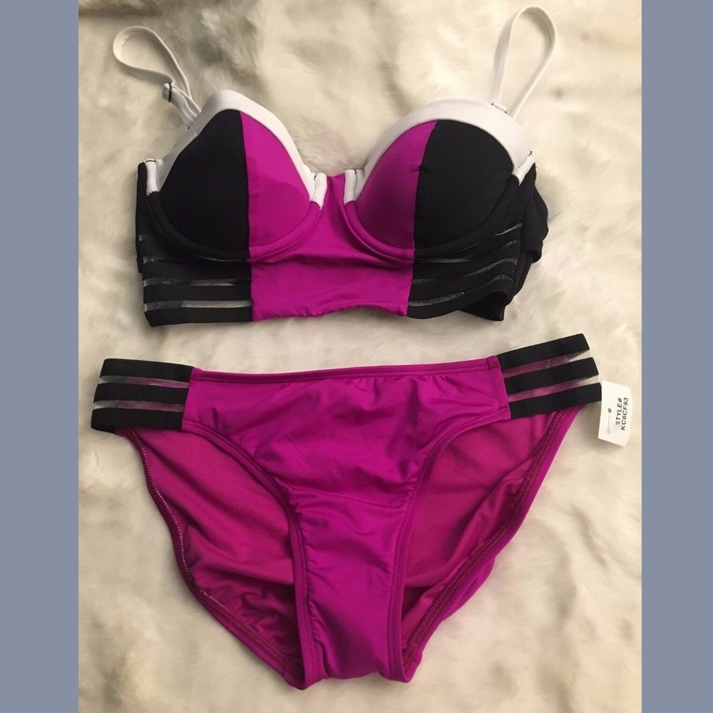 NEW 2PC Kenneth Cole Stompin Stiletto's‎ Bikini Set
